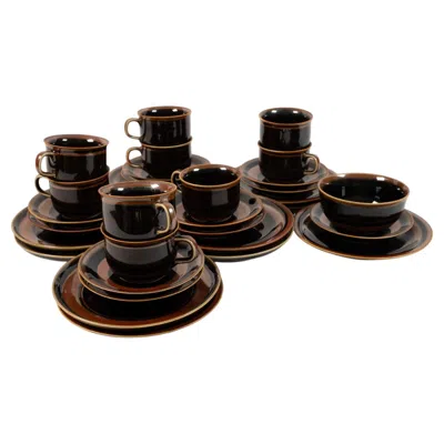 Pre-owned Rörstrand “viking” Coffee Service By Carl-harry Stålhane, Sweden, 1968 In Black