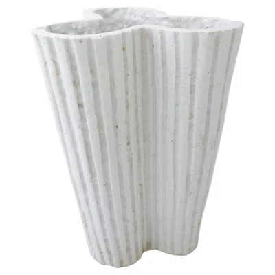 Pre-owned Rörstrand White Stoneware Vase Gunnar Nylund, , Scandinavian Midcentury Vintage