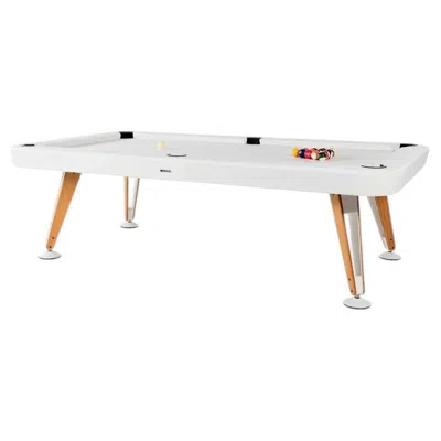 Pre-owned Rs Barcelona White Pool Table Diagonal 8 Feet By