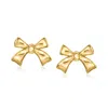 Rs Pure By Ross-simons 14kt Yellow Gold Bow Earrings In Gold