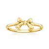 Rs Pure By Ross-simons 14kt Yellow Gold Bow Ring In Yellow