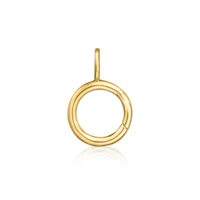 Rs Pure By Ross-simons 14kt Yellow Gold Circle Charm Holder Pendant