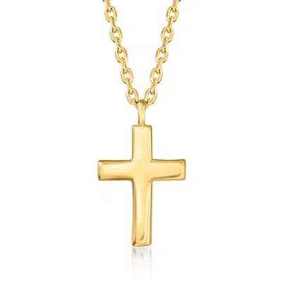 Rs Pure By Ross-simons 14kt Yellow Gold Cross Necklace In Multi