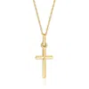 Rs Pure By Ross-simons 14kt Yellow Gold Cross Pendant Necklace In Gold