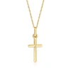 Rs Pure By Ross-simons 14kt Yellow Gold Cross Pendant Necklace In Multi