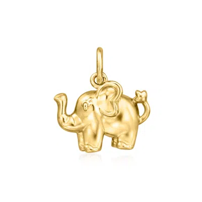 Rs Pure By Ross-simons 14kt Yellow Gold Elephant Charm