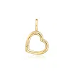 Rs Pure By Ross-simons 14kt Yellow Gold Heart Charm Holder Pendant In Gold