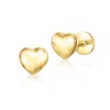 Rs Pure By Ross-simons 14kt Yellow Gold Heart Flat-back Stud Earrings In Yellow