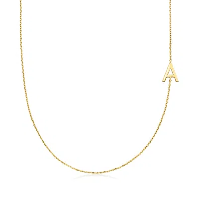 Rs Pure By Ross-simons 14kt Yellow Gold Initial Station Necklace In Multi
