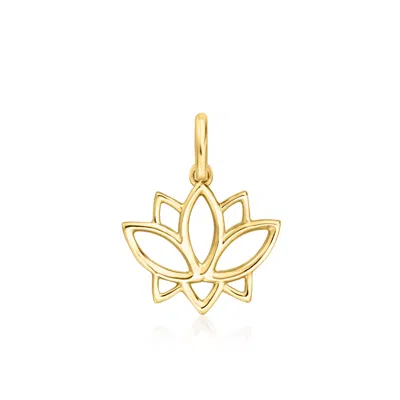 Rs Pure By Ross-simons 14kt Yellow Gold Lotus Flower Charm In Multi