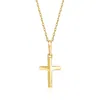 Rs Pure By Ross-simons 14kt Yellow Gold Modern Cross Pendant Necklace In Gold