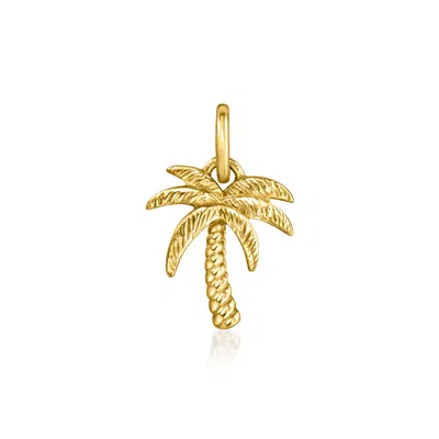 Rs Pure By Ross-simons 14kt Yellow Gold Palm Tree Charm