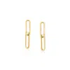 Rs Pure By Ross-simons 14kt Yellow Gold Paper Clip Link Drop Earrings In Multi