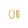 Rs Pure By Ross-simons 14kt Yellow Gold Paper Clip Link Huggie Hoop Earrings In Yellow
