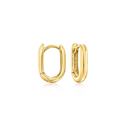 Rs Pure By Ross-simons 14kt Yellow Gold Paper Clip Link Huggie Hoop Earrings