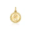 Rs Pure By Ross-simons 14kt Yellow Gold Personalized Scalloped-edge Circle In Gold