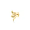 Rs Pure By Ross-simons 14kt Yellow Gold Petite Snake Flat-back Stud Earrings In Yellow