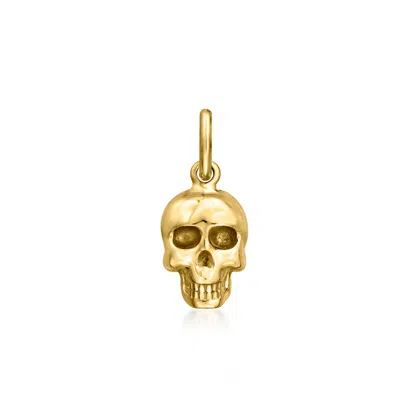 Rs Pure By Ross-simons 14kt Yellow Gold Scull Charm