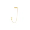 Rs Pure By Ross-simons 14kt Yellow Gold Single Hoop And Cuff Earring In Yellow