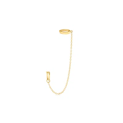 Rs Pure By Ross-simons 14kt Yellow Gold Single Hoop And Cuff Earring
