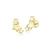 Rs Pure By Ross-simons 14kt Yellow Gold Star Flat-back Stud Earrings In Multi