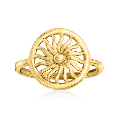 Rs Pure By Ross-simons 14kt Yellow Gold Sun Circle Ring
