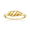Rs Pure By Ross-simons 14kt Yellow Gold Wave Ring
