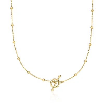 Rs Pure By Ross-simons 18kt Gold Vermeil Bead Station Toggle Necklace In Multi