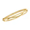 Rs Pure By Ross-simons 18kt Gold Vermeil Crisscross Bangle Bracelet In Multi