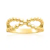 Rs Pure By Ross-simons 18kt Gold Vermeil Crisscross Bead Ring In Gold