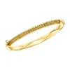 Rs Pure By Ross-simons 18kt Gold Vermeil Geometric Bangle Bracelet In Multi
