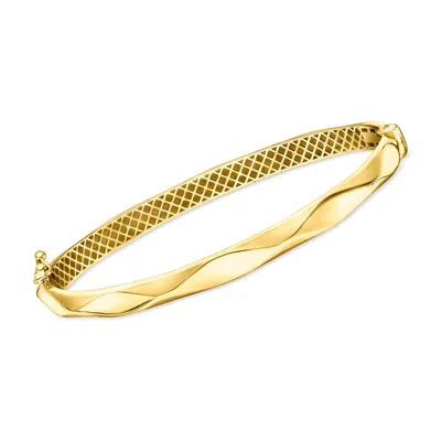 Rs Pure By Ross-simons 18kt Gold Vermeil Geometric Bangle Bracelet In Multi