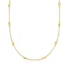 Rs Pure By Ross-simons 18kt Gold Vermeil Oval-link Station Necklace In Multi