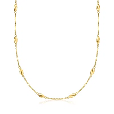 Rs Pure By Ross-simons 18kt Gold Vermeil Oval-link Station Necklace In Multi