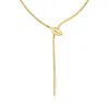 Rs Pure By Ross-simons 18kt Gold Vermeil Snake Lariat Necklace In White