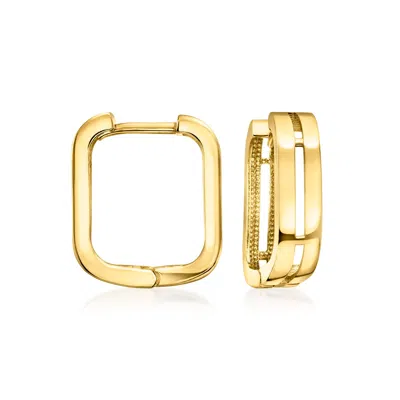 Rs Pure By Ross-simons 18kt Gold Vermeil Square Huggie Hoop Earrings In Multi
