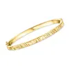 Rs Pure By Ross-simons 18kt Gold Vermeil Textured Bangle Bracelet In Multi