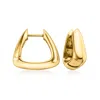 Rs Pure By Ross-simons 18kt Gold Vermeil Triangular Huggie Hoop Earrings In White