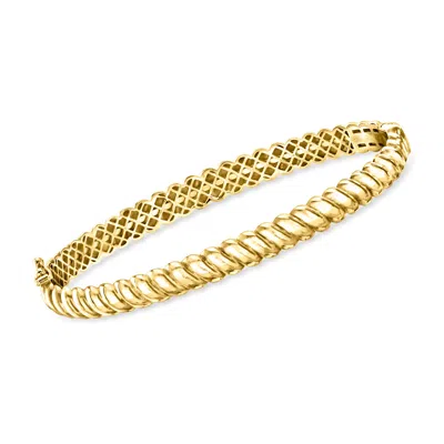 Rs Pure By Ross-simons 18kt Gold Vermeil Twisted Bangle Bracelet In Multi