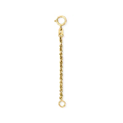 Rs Pure By Ross-simons 1.8mm 14kt Yellow Gold Rope-chain Necklace Extender