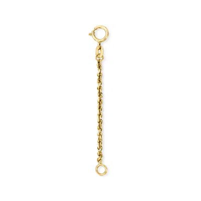Rs Pure By Ross-simons 1.8mm 14kt Yellow Gold Rope-chain Necklace Extender In Multi