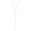 Rs Pure By Ross-simons 3-4mm Cultured Pearl And 14kt Yellow Gold Bead Station Y-necklace In Multi