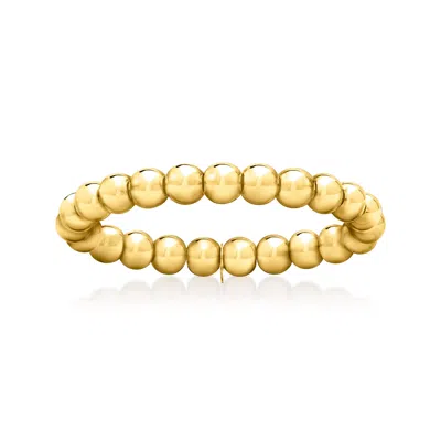Rs Pure By Ross-simons 3mm 14kt Yellow Gold Bead Stretch Ring