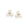 Rs Pure By Ross-simons 4-4.5mm Cultured Pearl Trio Earrings In 14kt Yellow Gold In Yellow