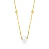Rs Pure By Ross-simons 4-5mm Cultured Pearl Station Necklace In 14kt Yellow Gold In Multi