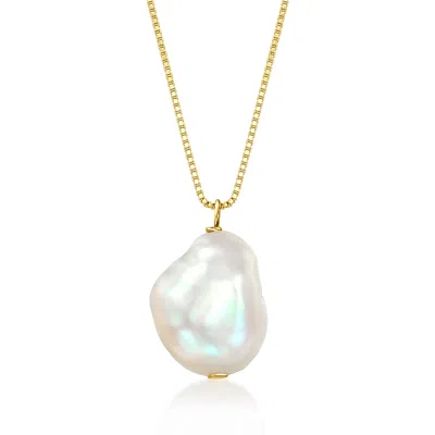 Rs Pure By Ross-simons 6-7mm Cultured Baroque Pearl Necklace In 14kt Yellow Gold