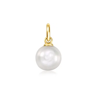 Rs Pure By Ross-simons 7-7.5mm Cultured Pearl Charm In 14kt Yellow Gold