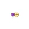 Rs Pure By Ross-simons Amethyst Flat-back Earrings In 14kt Yellow Gold