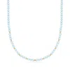 Rs Pure By Ross-simons Aquamarine Bead Necklace With 14kt Yellow Gold In Multi
