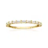 Rs Pure By Ross-simons Baguette Diamond Ring In 14kt Yellow Gold In White